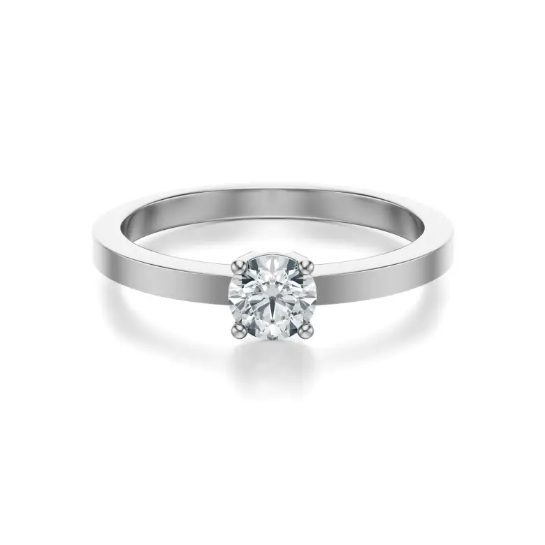 Pierścionek z białego złota z diamentem AJPZ_003